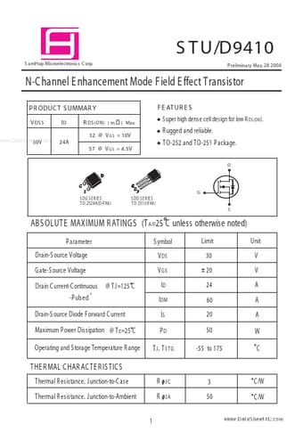  Datasheet Preview Page 1