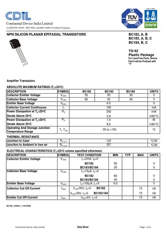  Datasheet Preview Page 1