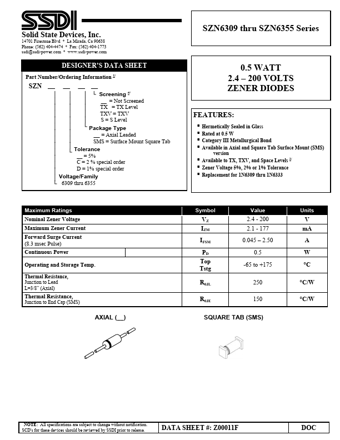  Datasheet Preview Page 1