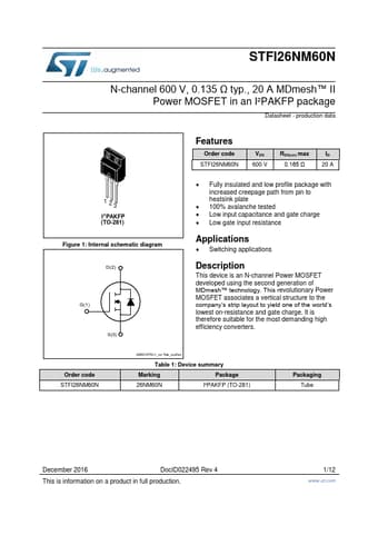  Datasheet Preview Page 1