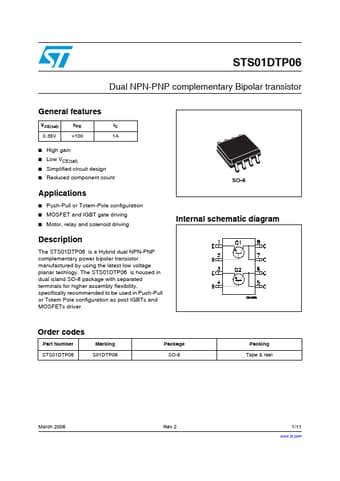  Datasheet Preview Page 1