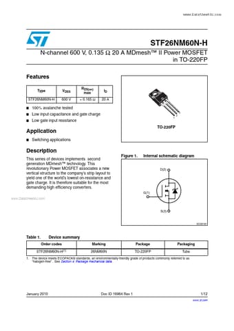  Datasheet Preview Page 1