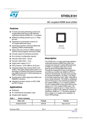  Datasheet Preview Page 1