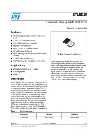  Datasheet Preview Page 1