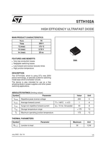  Datasheet Preview Page 1