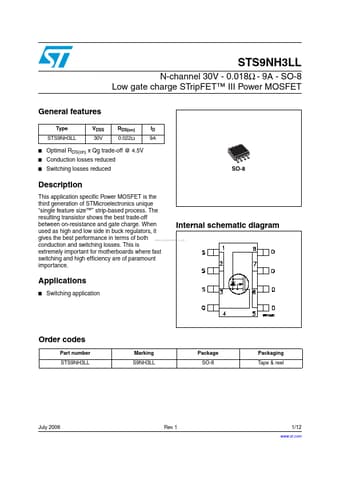  Datasheet Preview Page 1