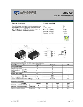  Datasheet Preview Page 1