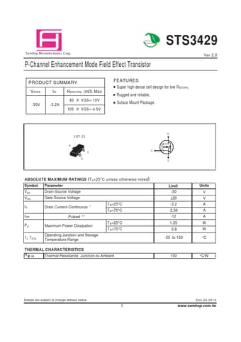  Datasheet Preview Page 1