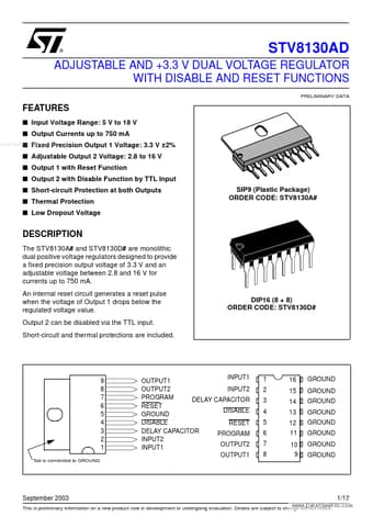  Datasheet Preview Page 1