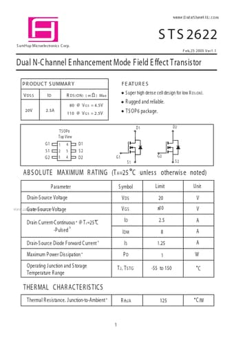  Datasheet Preview Page 1