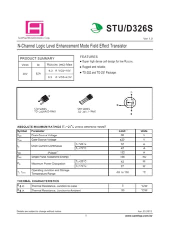  Datasheet Preview Page 1