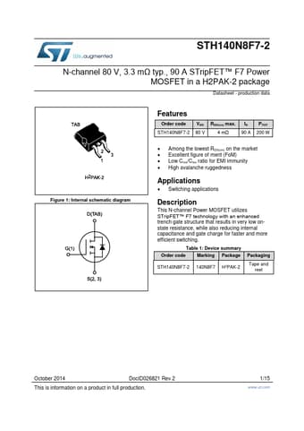  Datasheet Preview Page 1