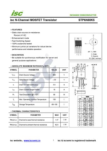  Datasheet Preview Page 1