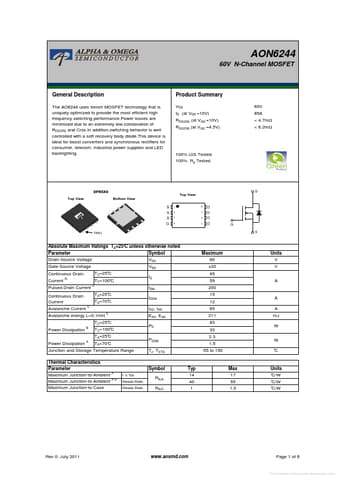  Datasheet Preview Page 1