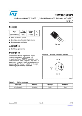  Datasheet Preview Page 1