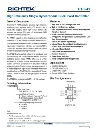  Datasheet Preview Page 1
