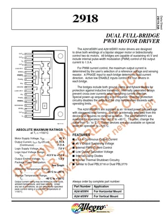  Datasheet Preview Page 1