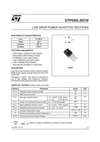  Datasheet Preview Page 1