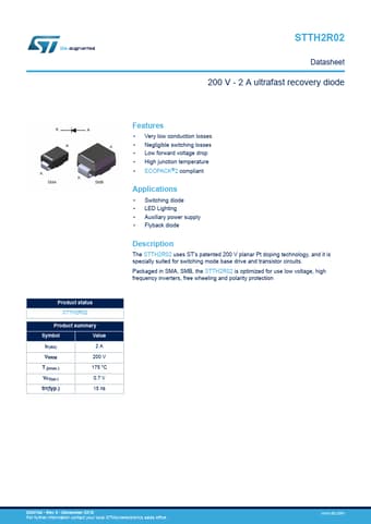  Datasheet Preview Page 1