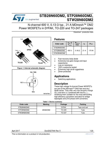  Datasheet Preview Page 1