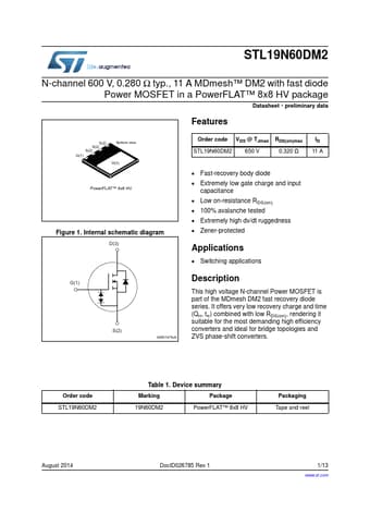  Datasheet Preview Page 1