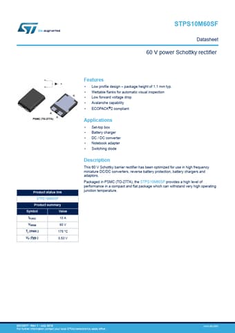  Datasheet Preview Page 1