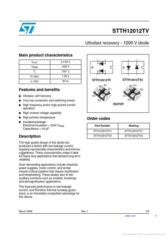  Datasheet Preview Page 1