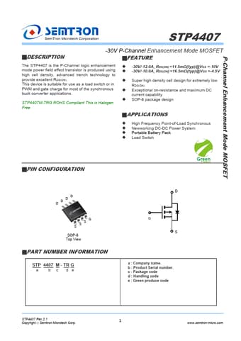  Datasheet Preview Page 1