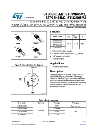  Datasheet Preview Page 1