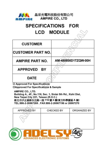  Datasheet Preview Page 1