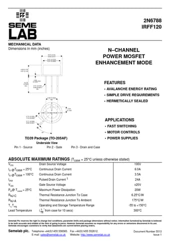  Datasheet Preview Page 1