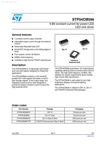  Datasheet Preview Page 1