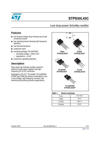  Datasheet Preview Page 1