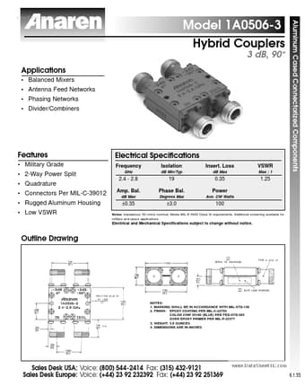  Datasheet Preview Page 1