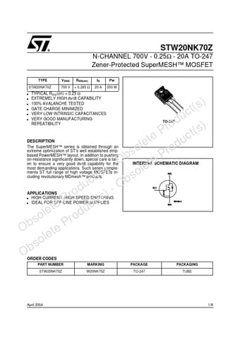  Datasheet Preview Page 1