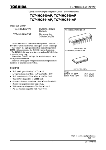  Datasheet Preview Page 1