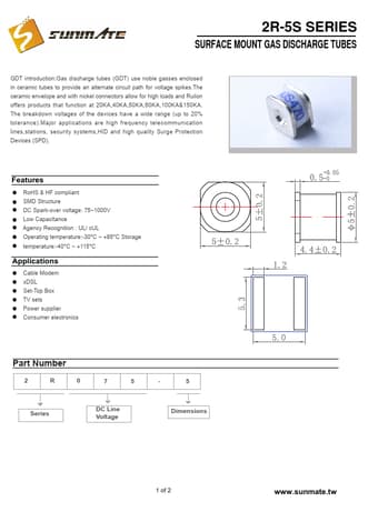  Datasheet Preview Page 1