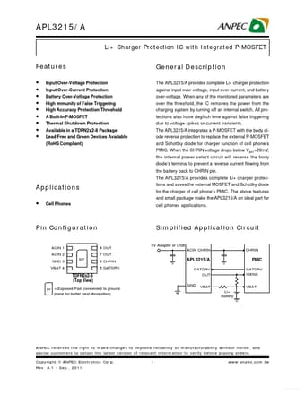  Datasheet Preview Page 1