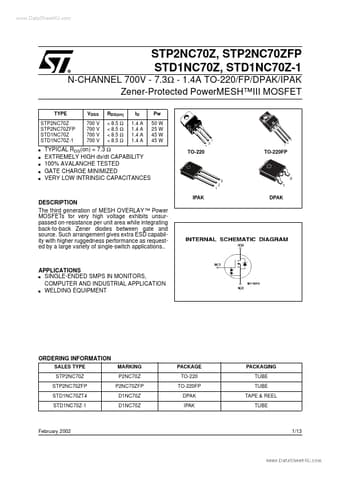  Datasheet Preview Page 1