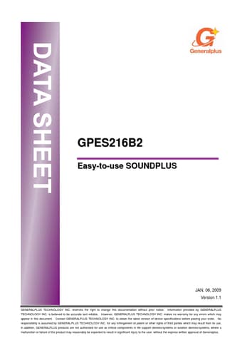  Datasheet Preview Page 1