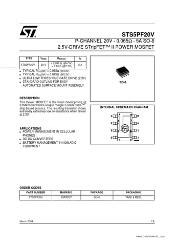  Datasheet Preview Page 1