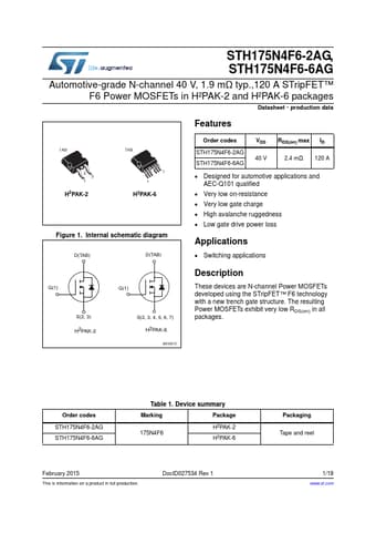  Datasheet Preview Page 1