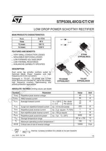  Datasheet Preview Page 1
