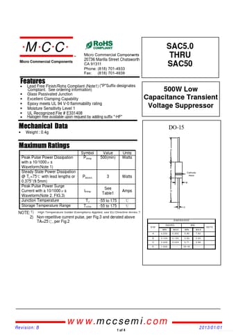  Datasheet Preview Page 1