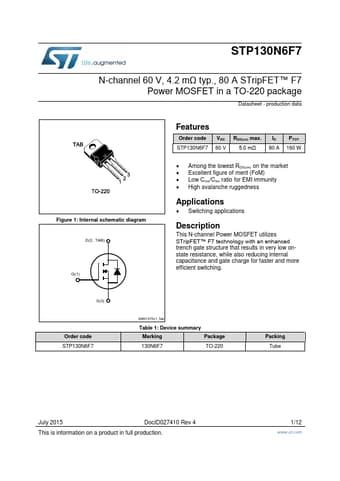  Datasheet Preview Page 1