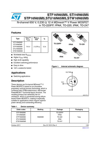  Datasheet Preview Page 1