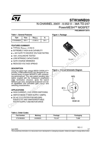  Datasheet Preview Page 1