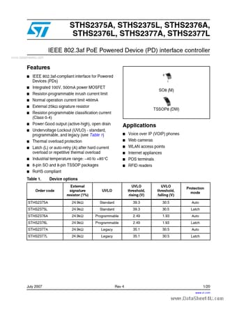  Datasheet Preview Page 1