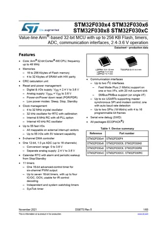  Datasheet Preview Page 1
