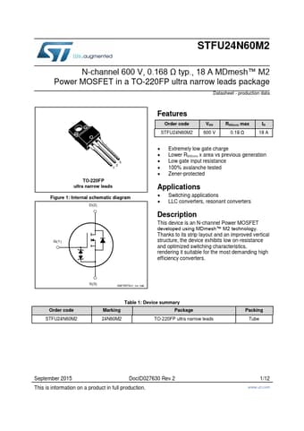  Datasheet Preview Page 1